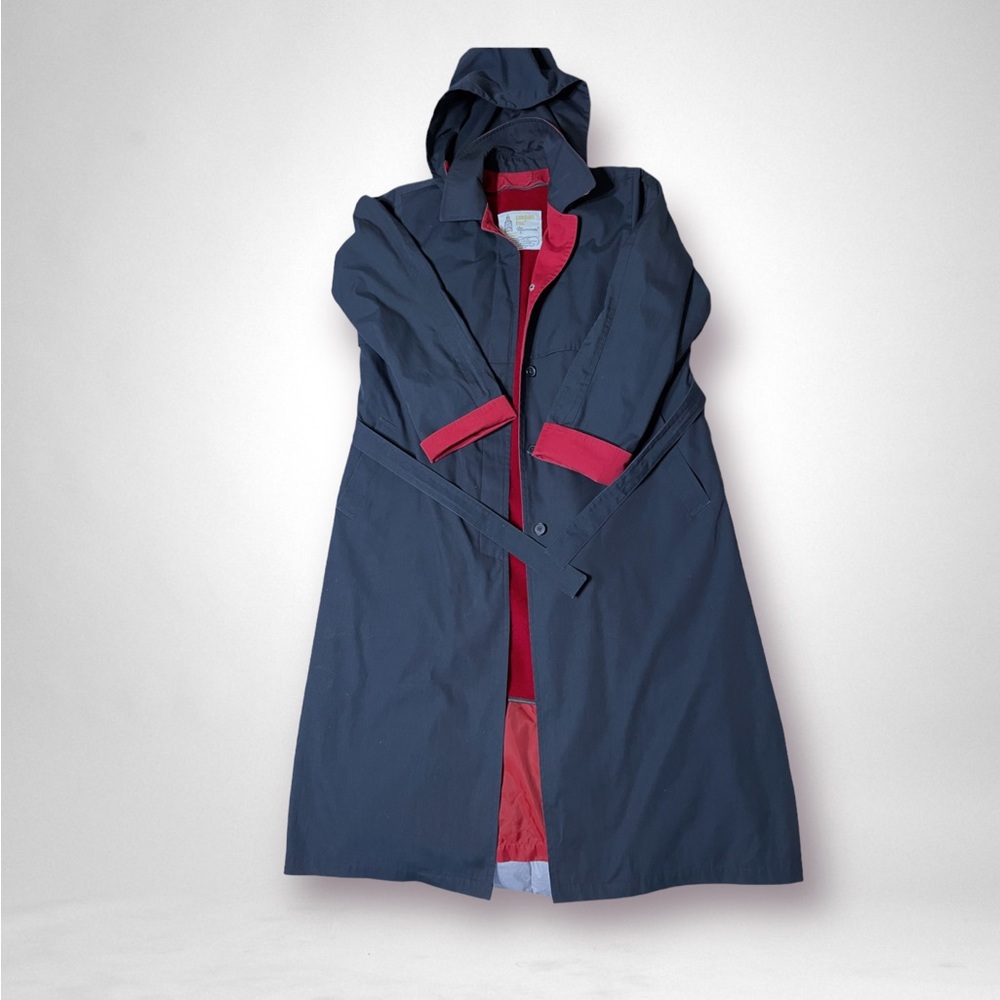 London Fog Maincoat Trench Women’s Sz 12 w/ Full Wool Liner Removable Hood